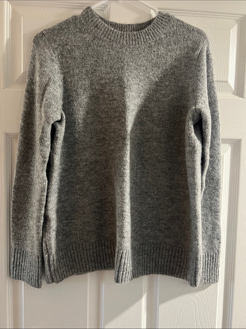 Ann Taylor Heather Gray Crewneck Sweater